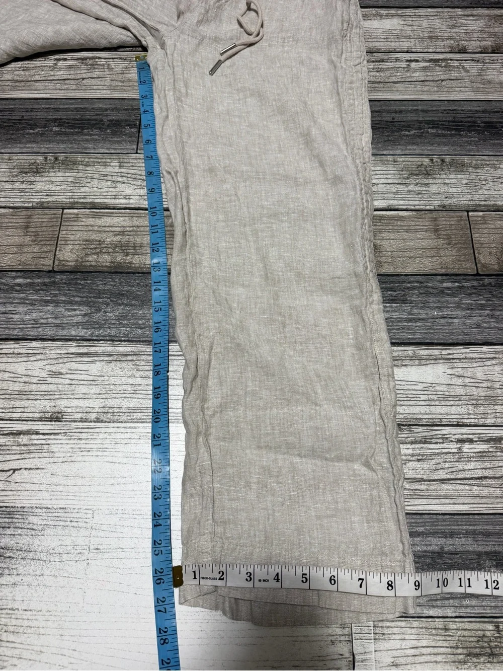 Quince 100% European Linen Wide Leg Pants Flax Beige Women’s XS (Inseam 27)
